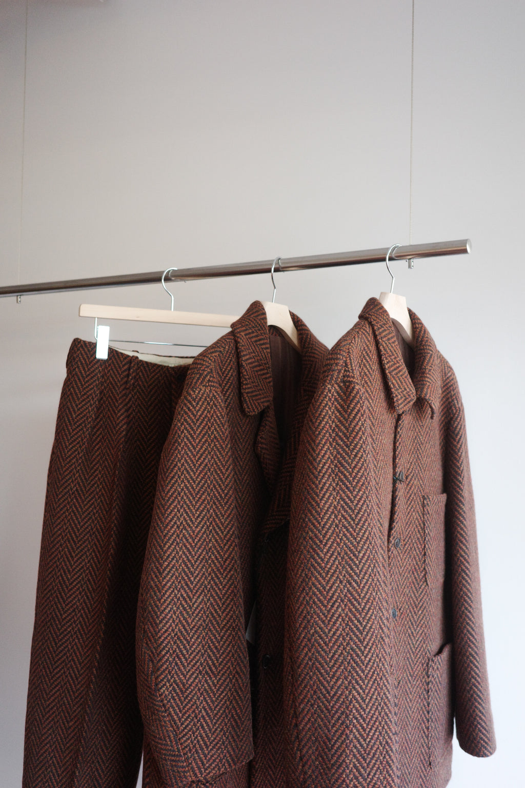 Gorsch Dynamic Herringbone Wool Double Coat