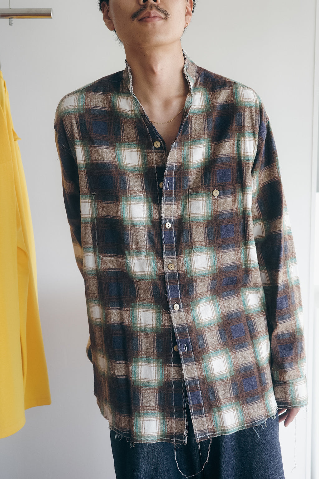 BLACKBIRD Cut-off Collar Work Shirt