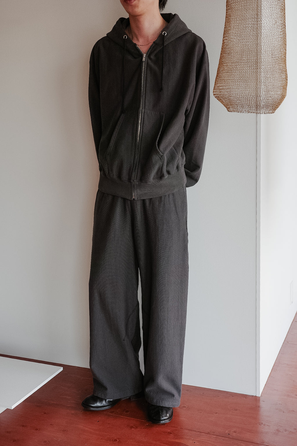 ULTERIOR FADED SILKY TERRY BAGGY SWEAT PANTS (The BORDER Edit.)