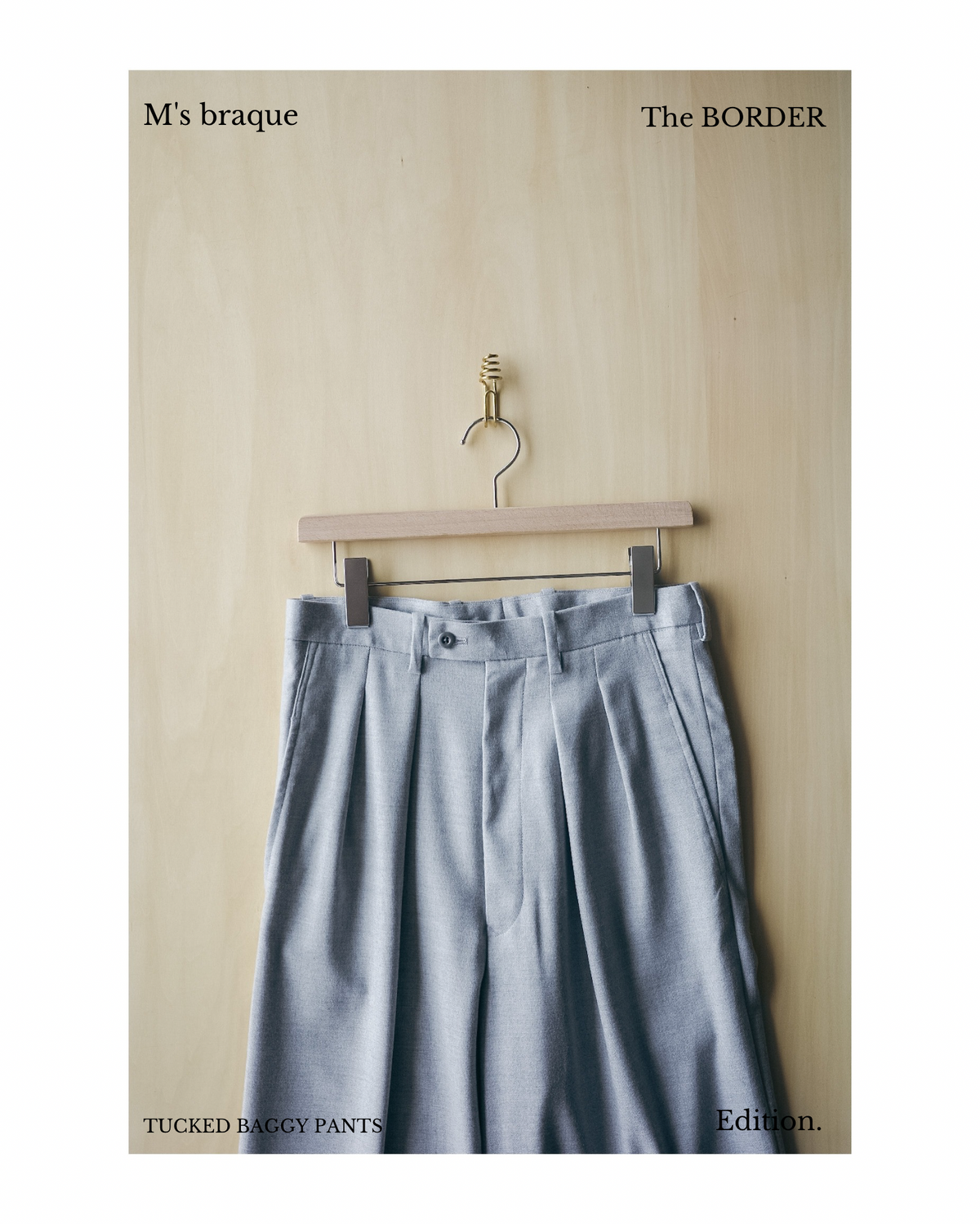 m's braque TUCKED BAGGY PANTS (The BORDER Edit.)