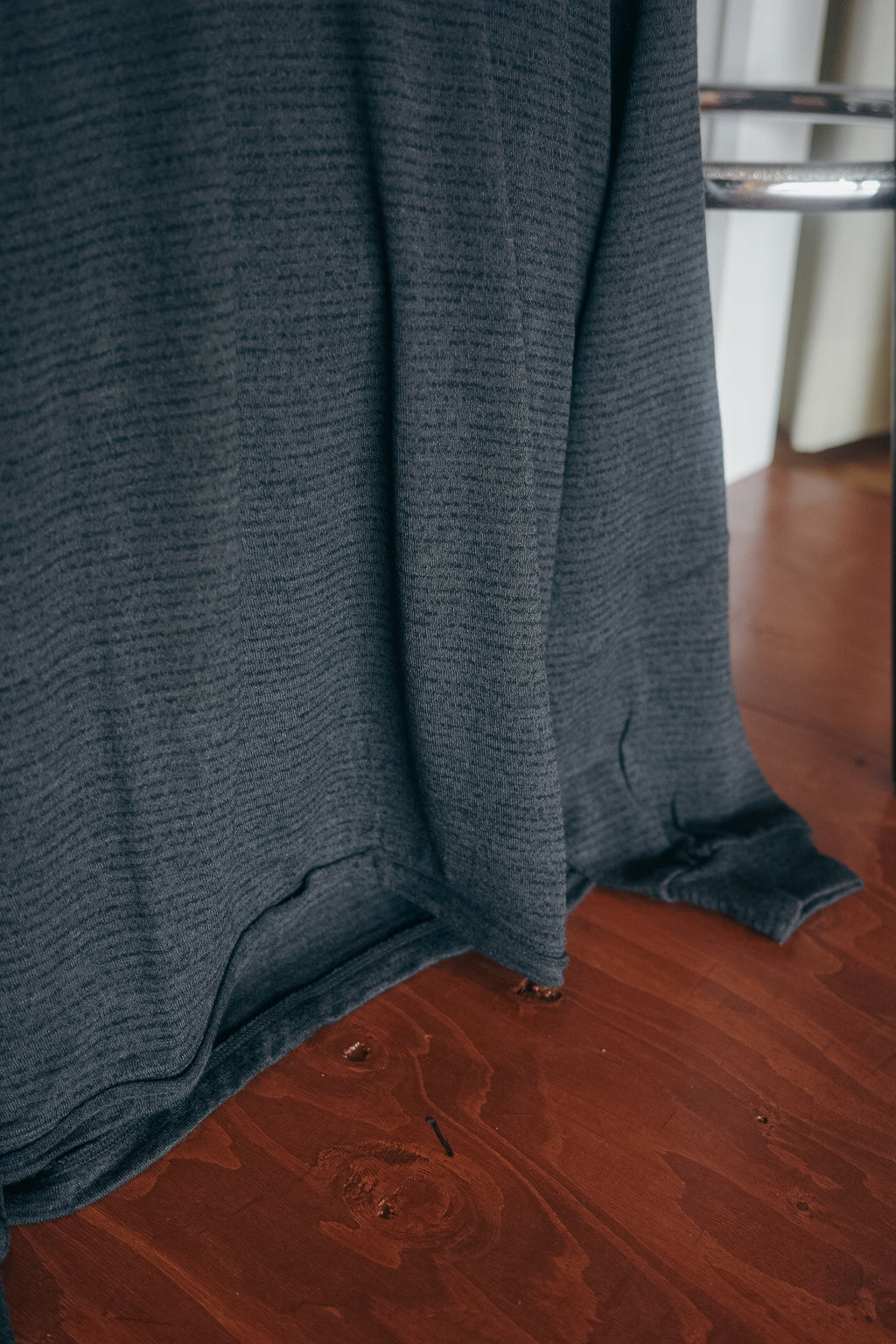 ULTERIOR SUPER FINE WOOL COTTON CUT-OFF PULLOVER (BORDER STRIPE)