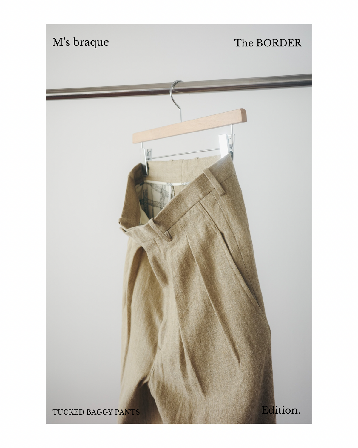 m's braque TUCKED BAGGY PANTS (The BORDER Edit.)