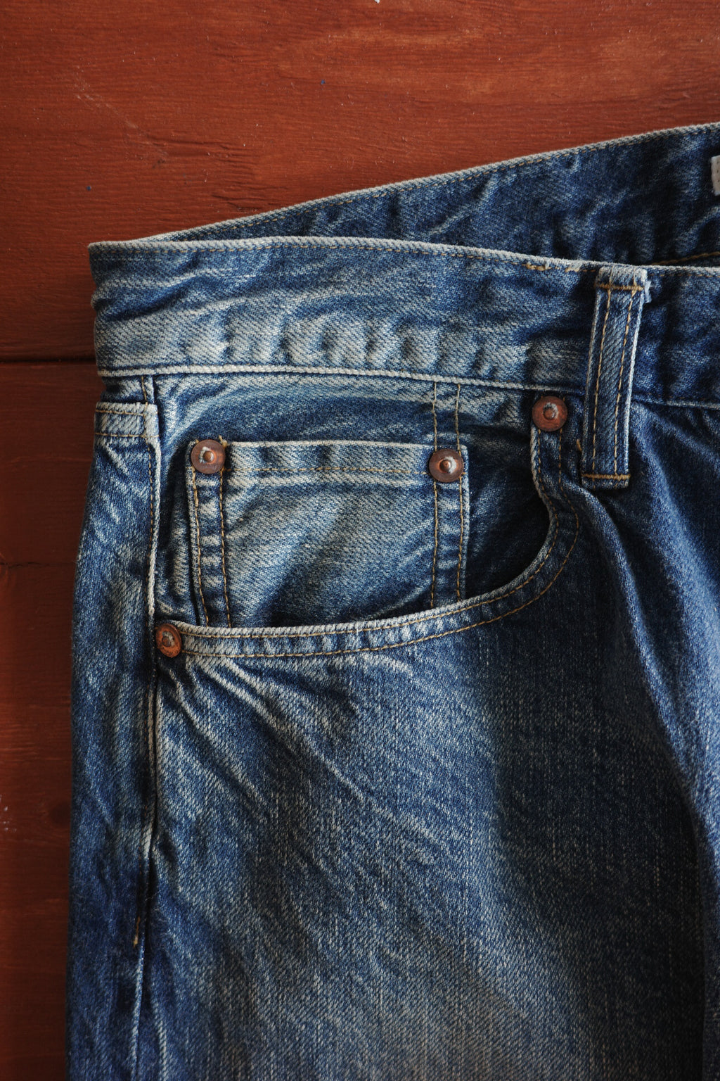 ULTERIOR AGING WASHED SELVEDGE DENIM 5P PANTS