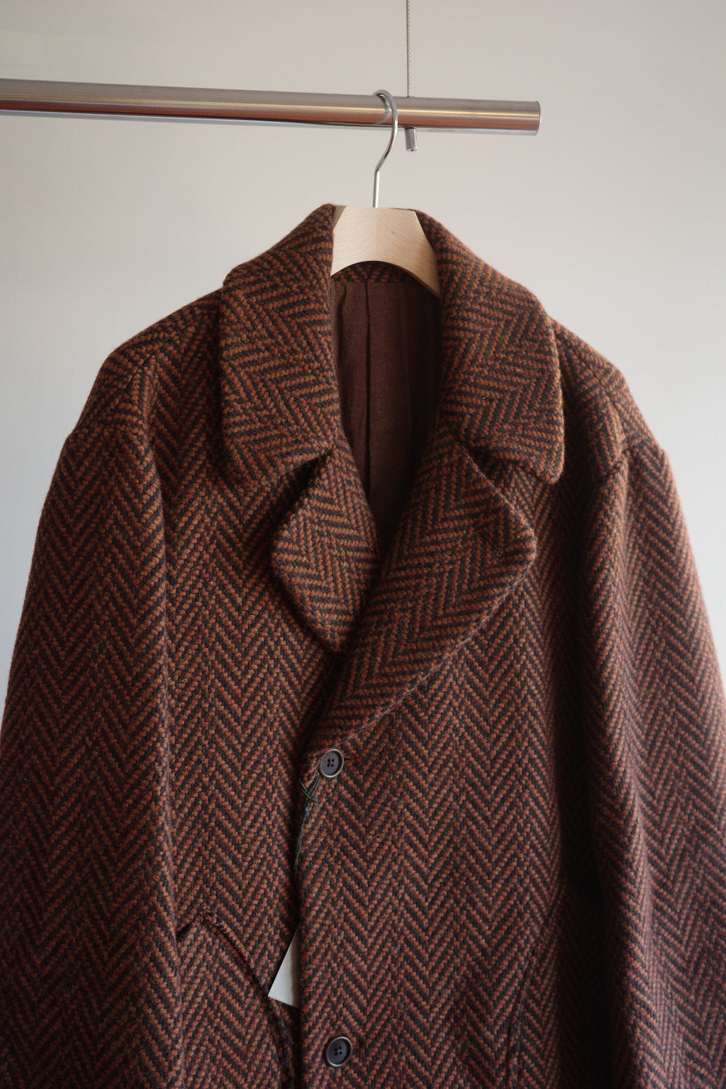 Gorsch Dynamic Herringbone Wool Double Coat