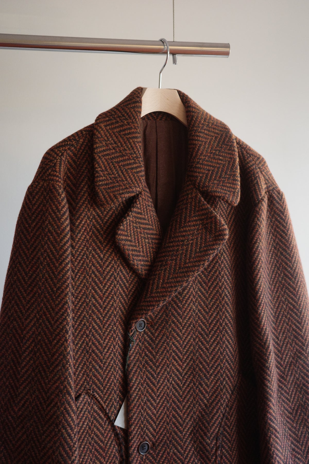 Gorsch Dynamic Herringbone Wool Double Coat