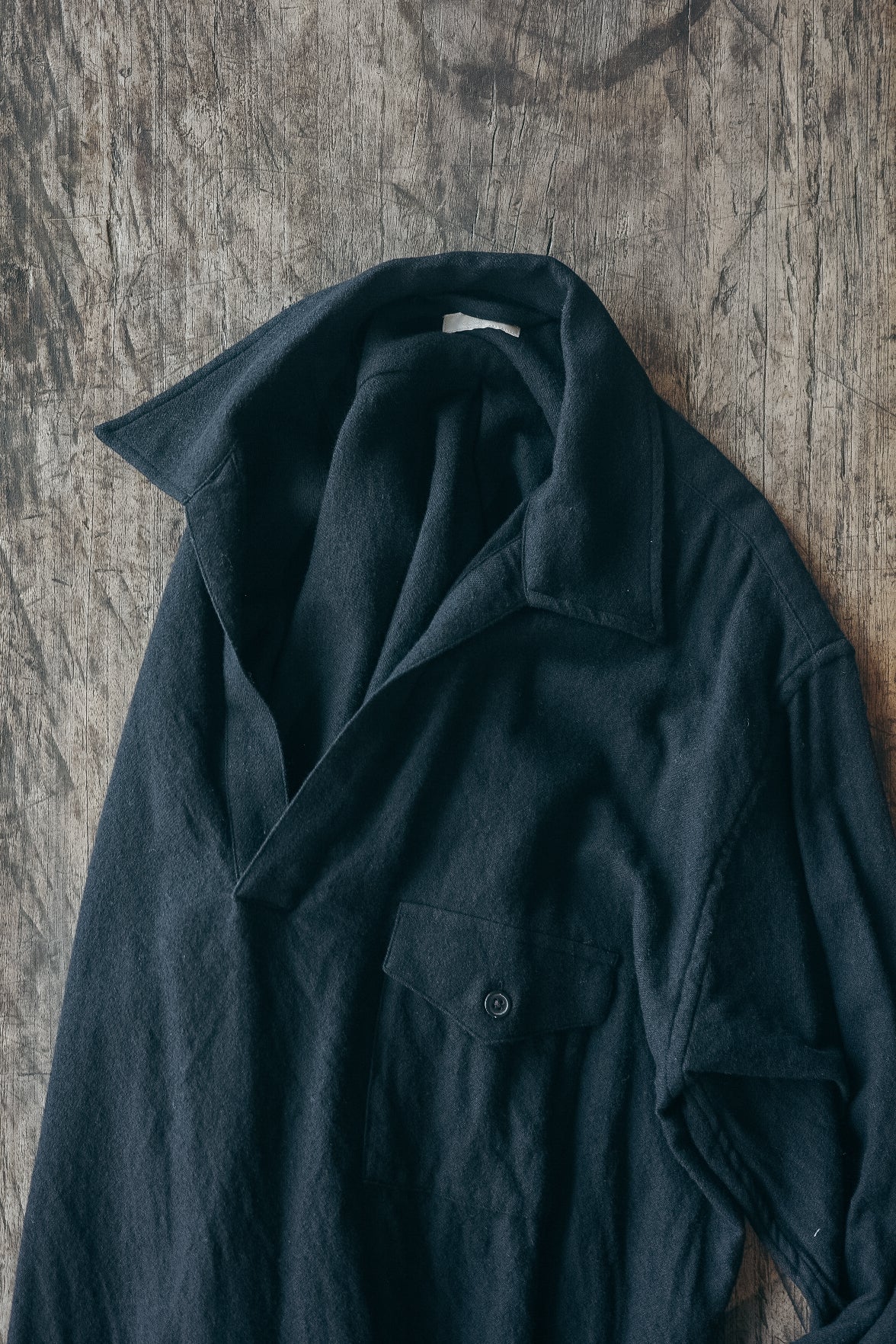 ULTERIOR WASHED SUPER FINE WOOL VIYELLA SKIPPER SHIRT