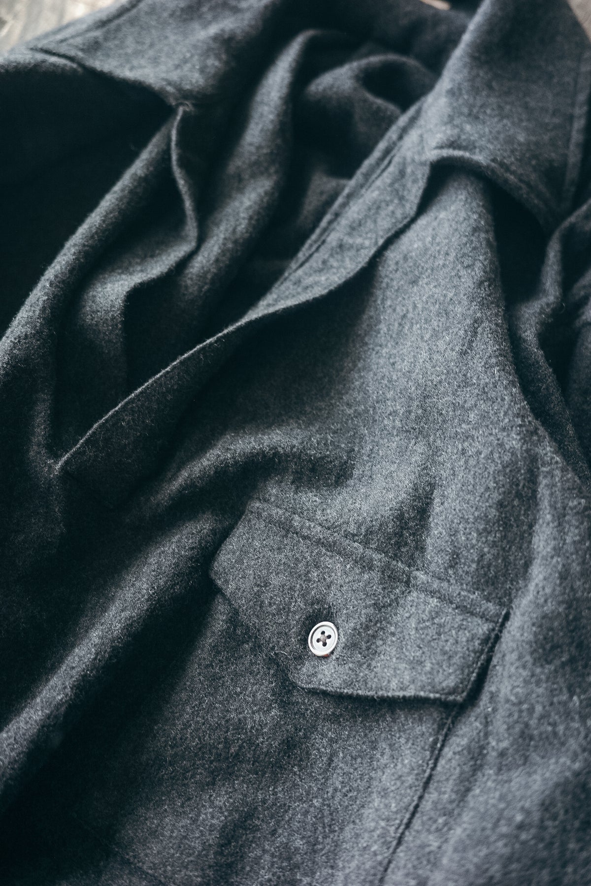 ULTERIOR WASHED SUPER FINE WOOL VIYELLA SKIPPER SHIRT