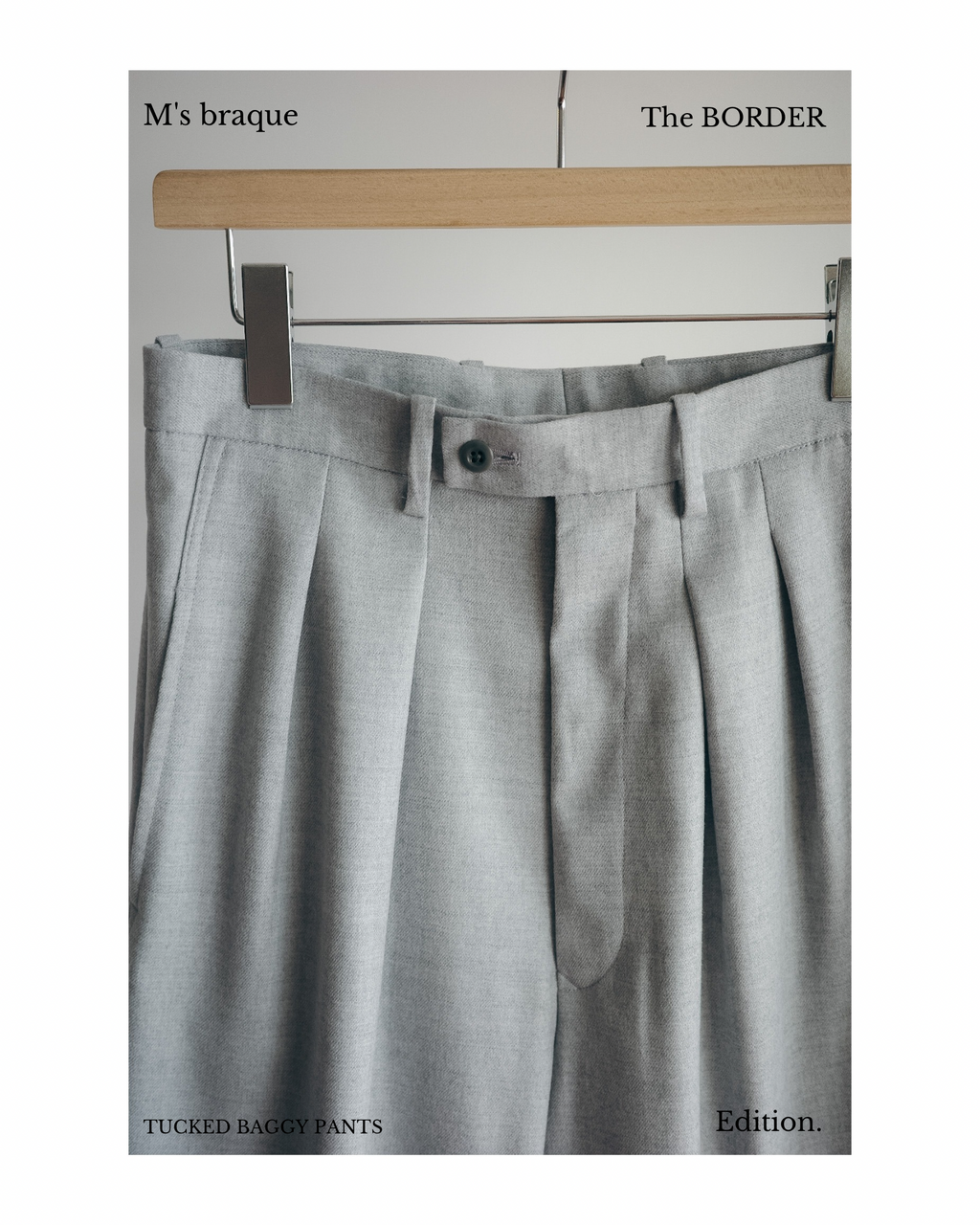 m's braque TUCKED BAGGY PANTS (The BORDER Edit.)
