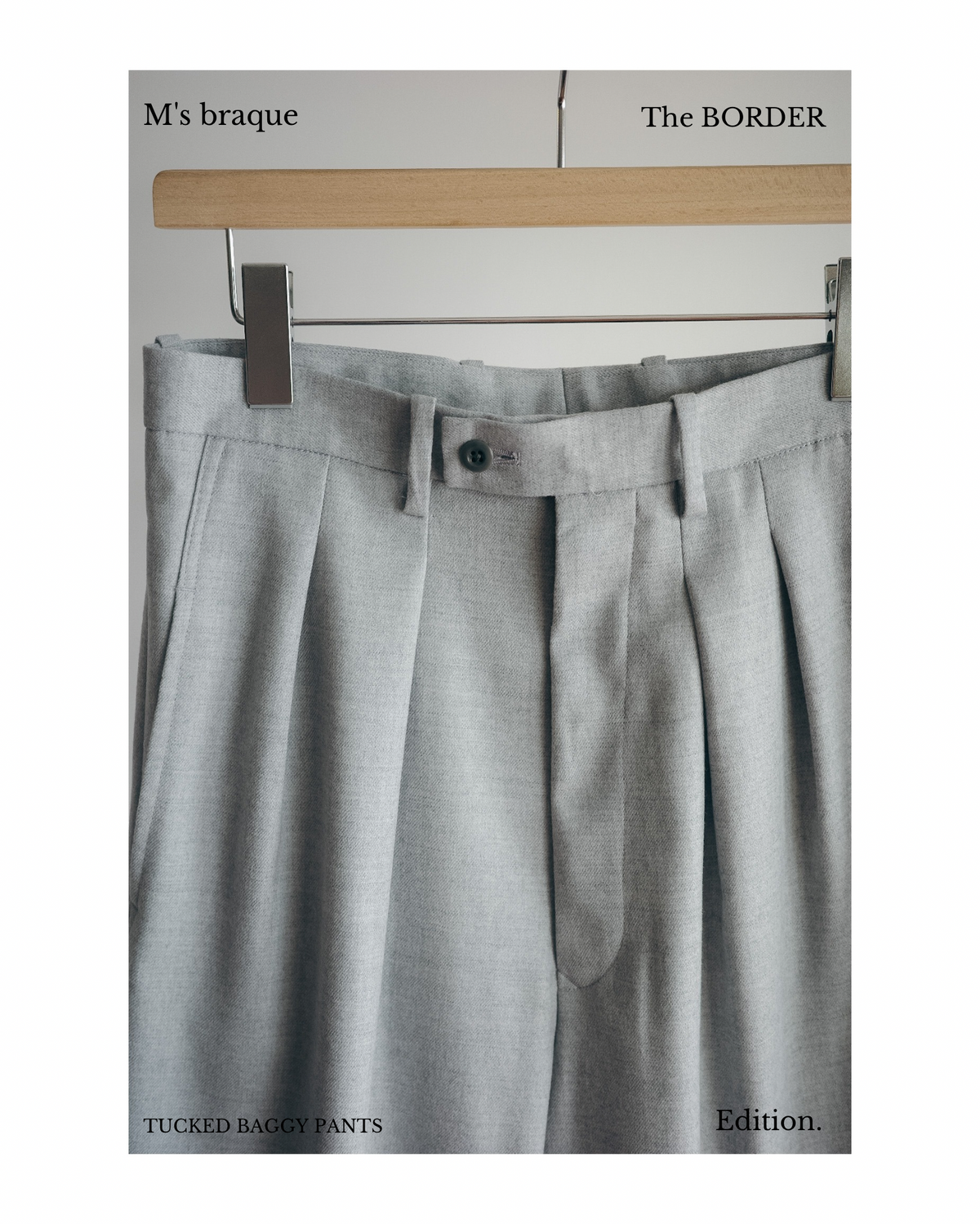 m's braque TUCKED BAGGY PANTS (The BORDER Edit.)