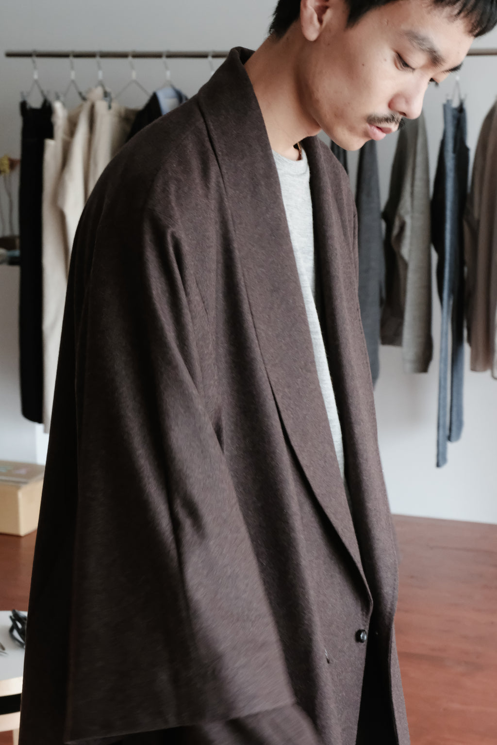 Gorsch Flannel Wool Cape Coat