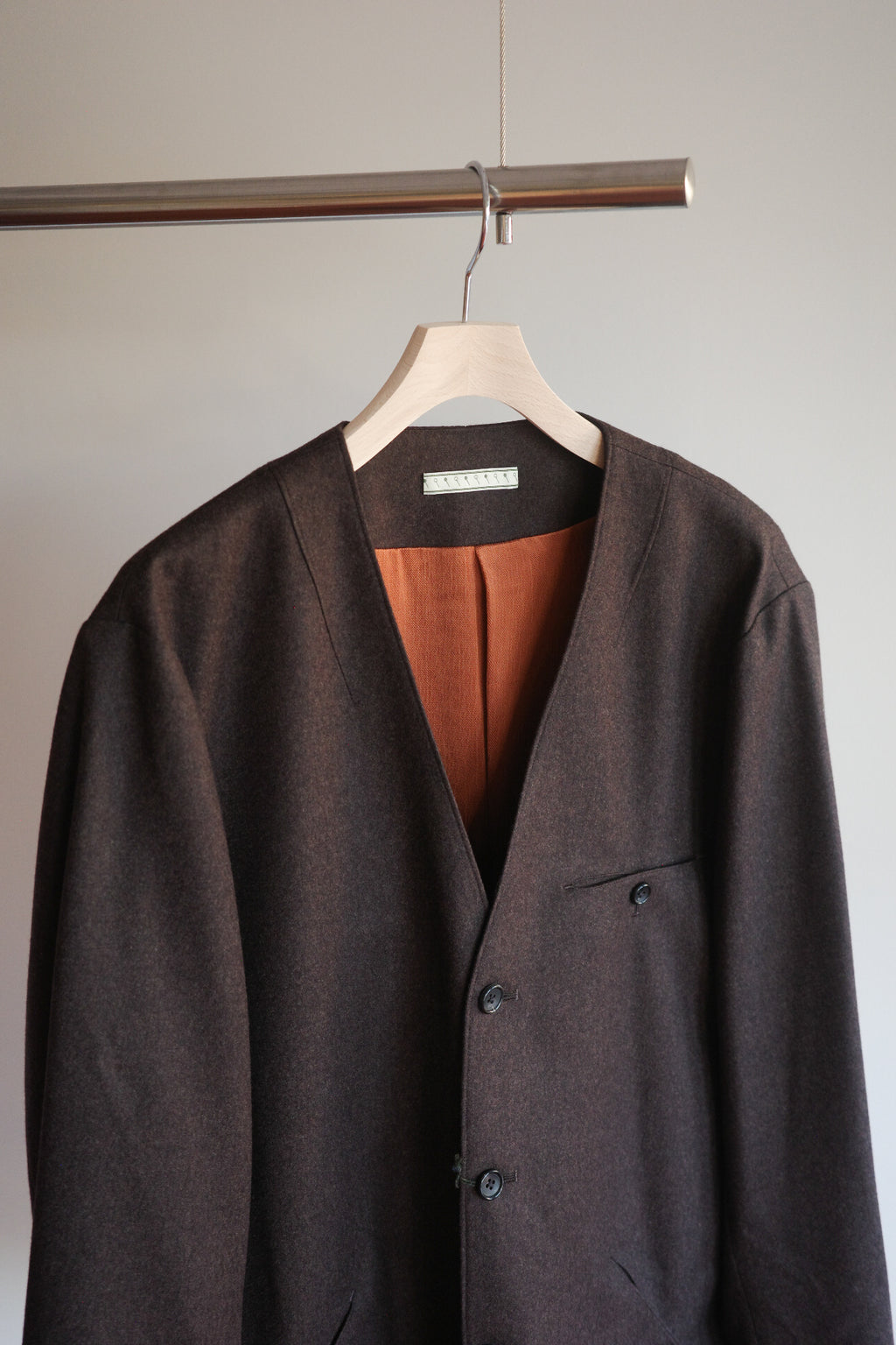 Gorsch Flannel Wool No Collar Jacket