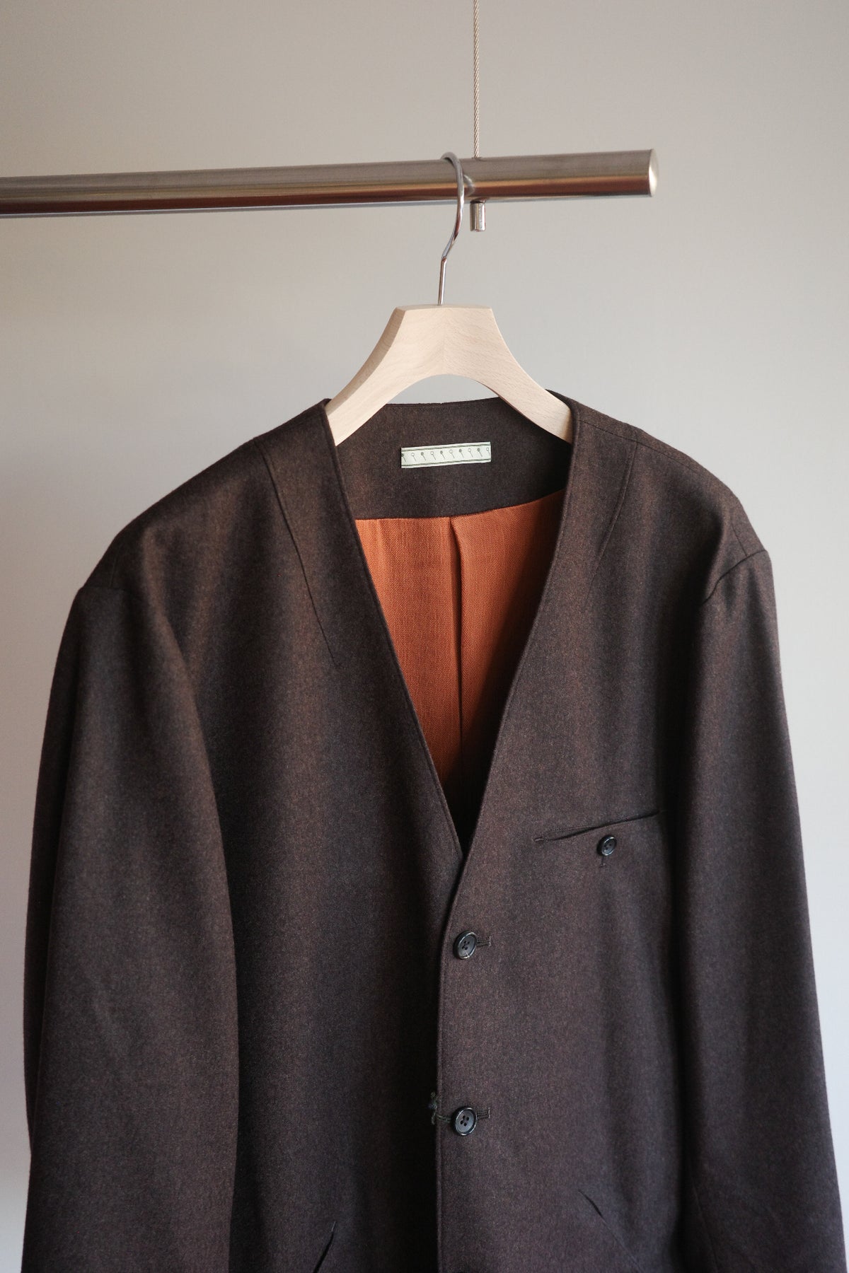 Gorsch Flannel Wool No Collar Jacket