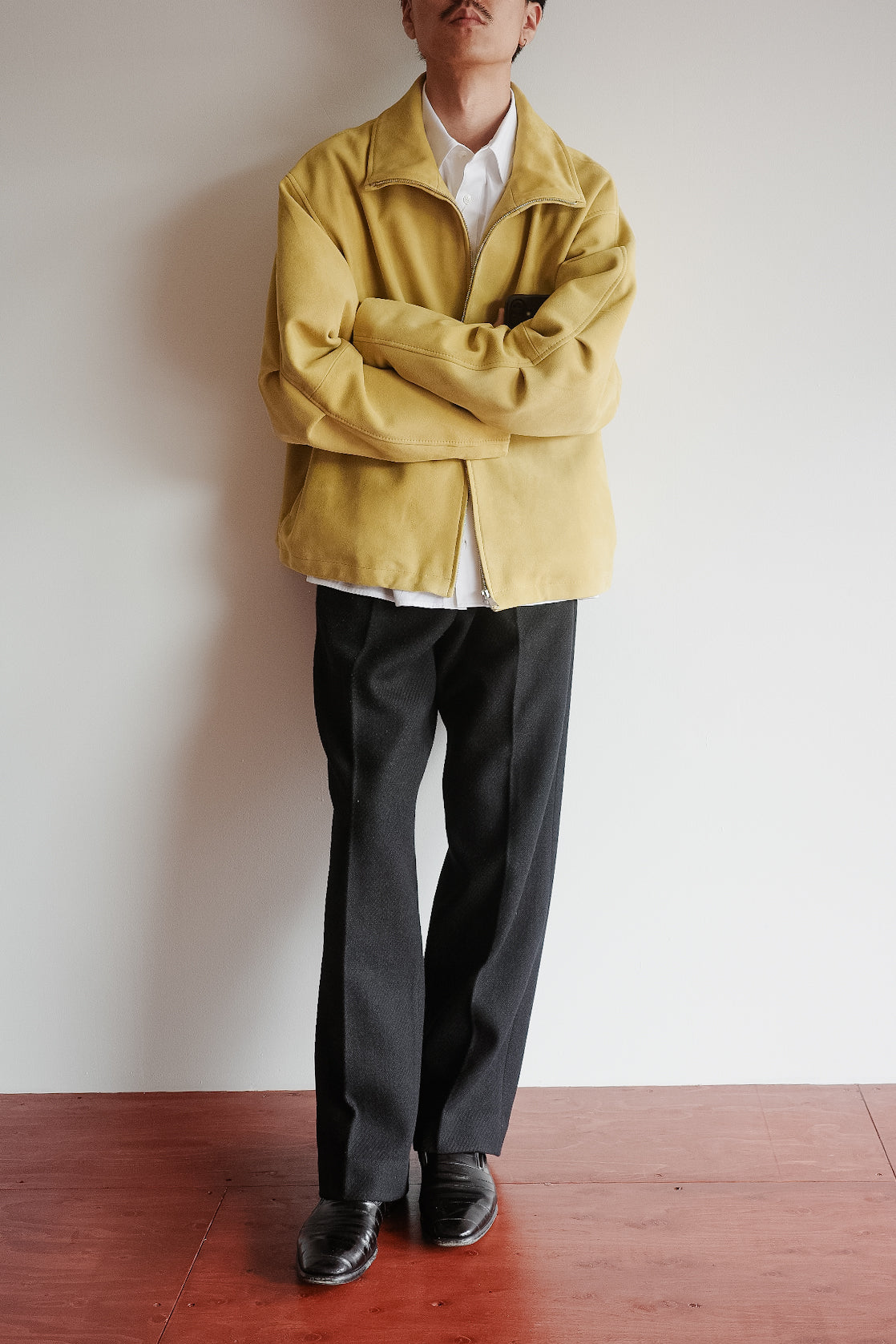 ENCOMING LEATHER FRONT ZIP BLOUSON "Limited"