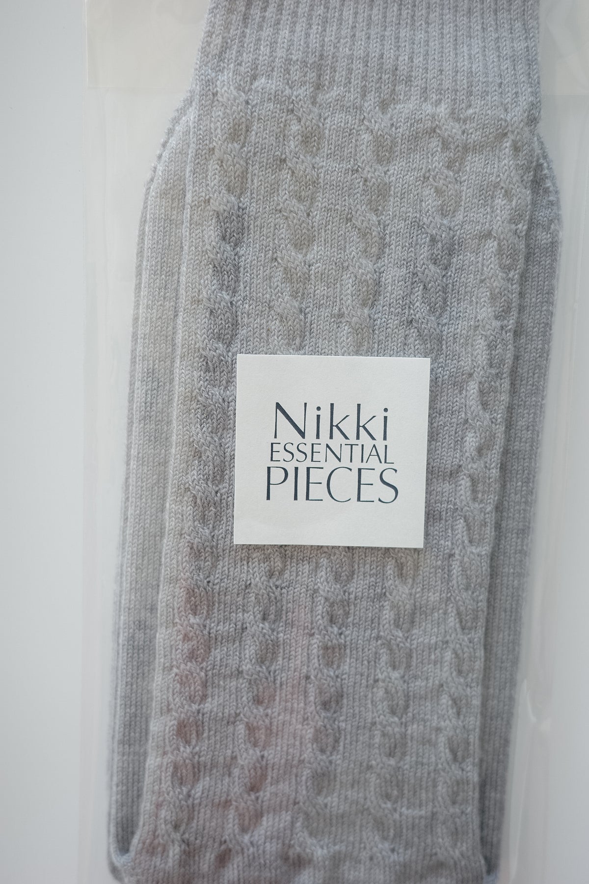 Nikki ESSENTIAL PIECES Wool Cable Stiitch Socks