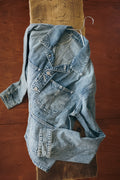 ULTERIOR FADED LIGHT DENIM SHORT COVERALL