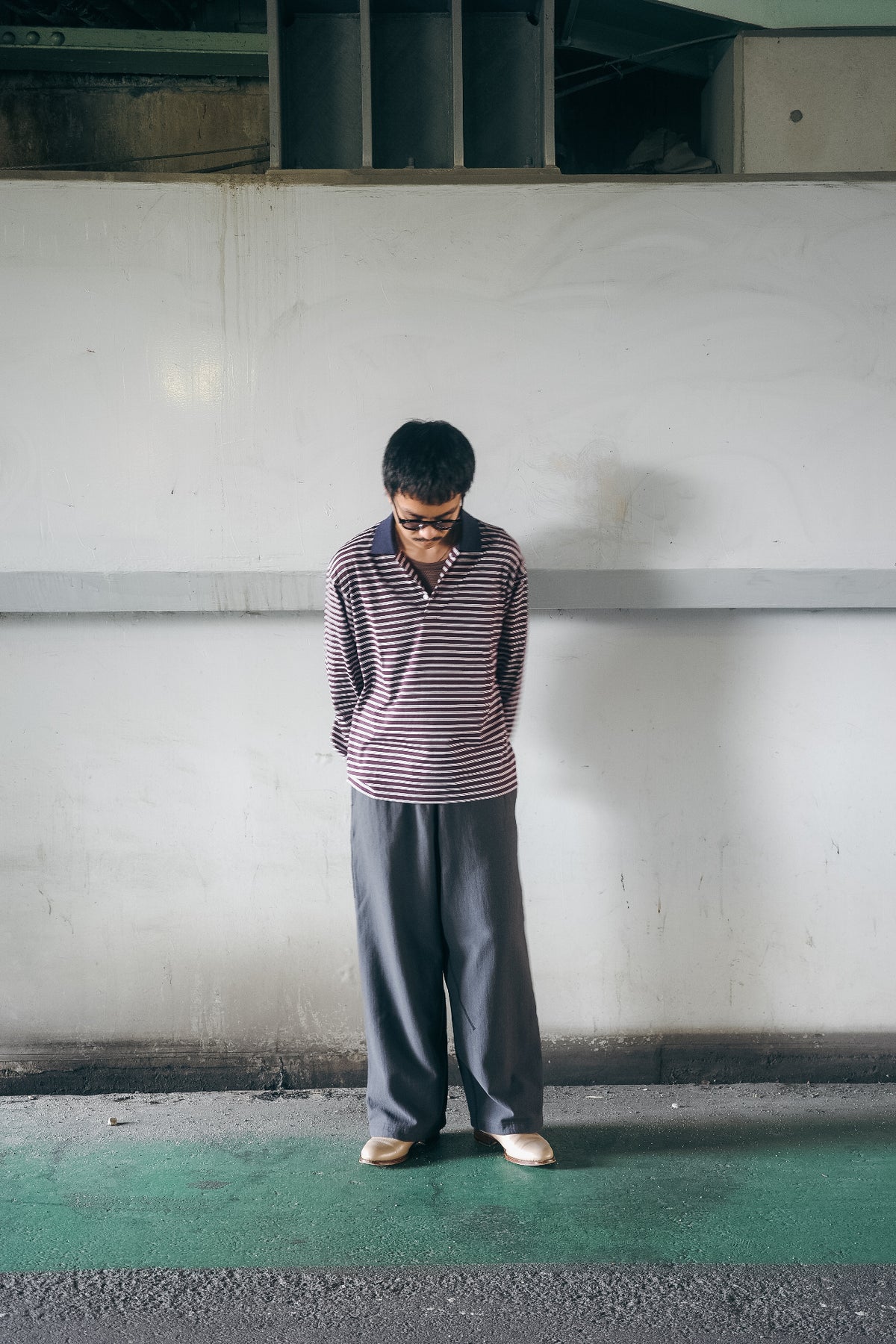 ULTERIOR FADED SILKY TERRY BAGGY SWEAT PANTS (The BORDER Edit.)