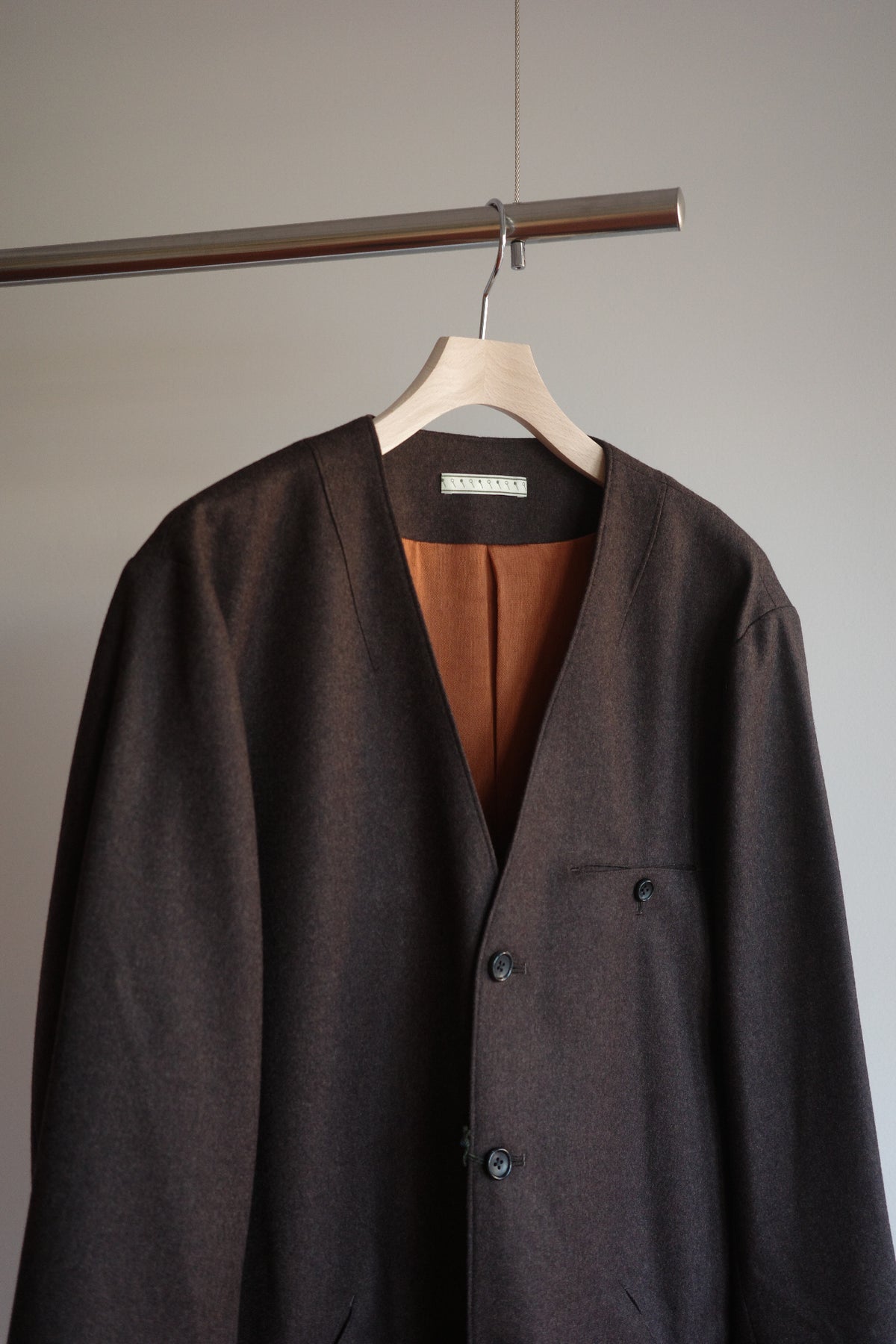 Gorsch Flannel Wool No Collar Jacket