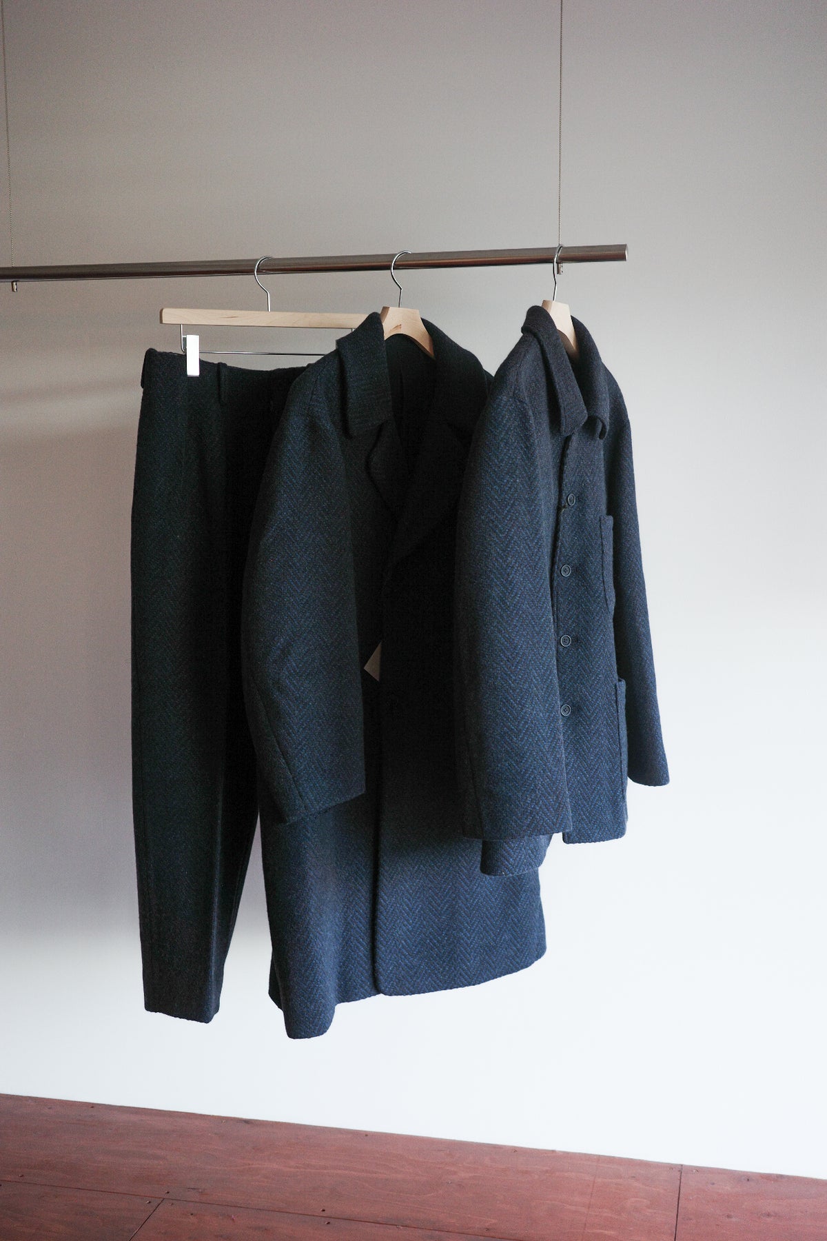 Gorsch Dynamic Herringbone Wool Double Coat