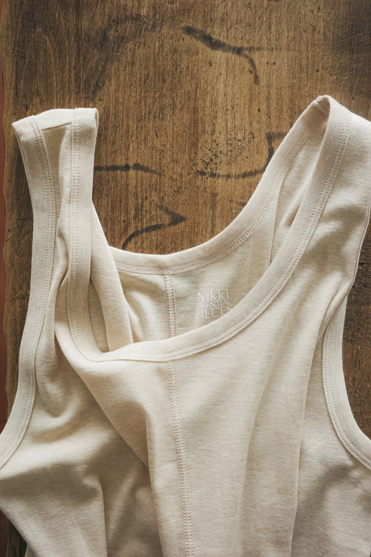 Nikki ESSENTIAL PIECES Giza Cotton Fraise Stitch Tank Top (The BORDER Edit.)