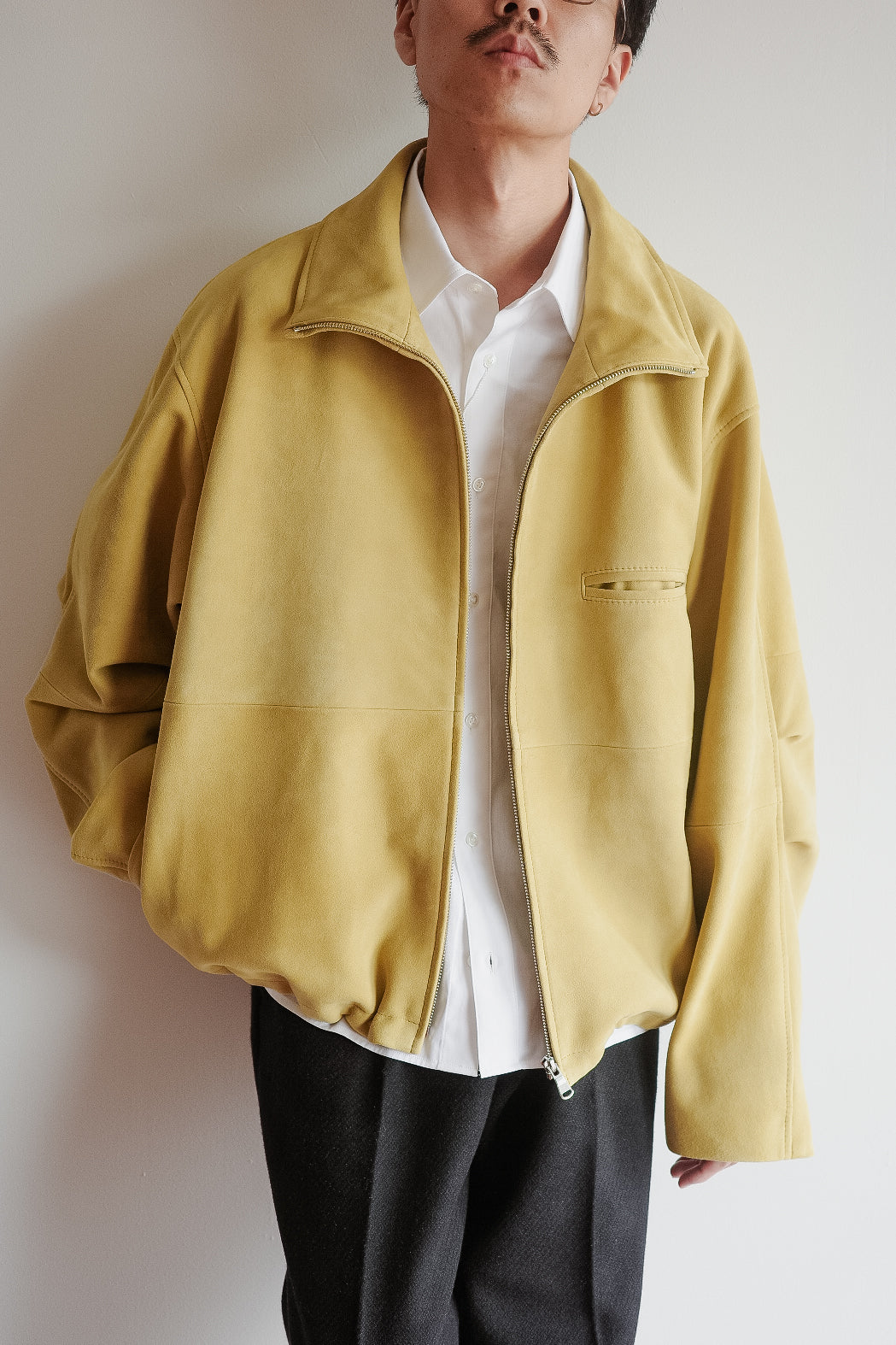 ENCOMING LEATHER FRONT ZIP BLOUSON "Limited"
