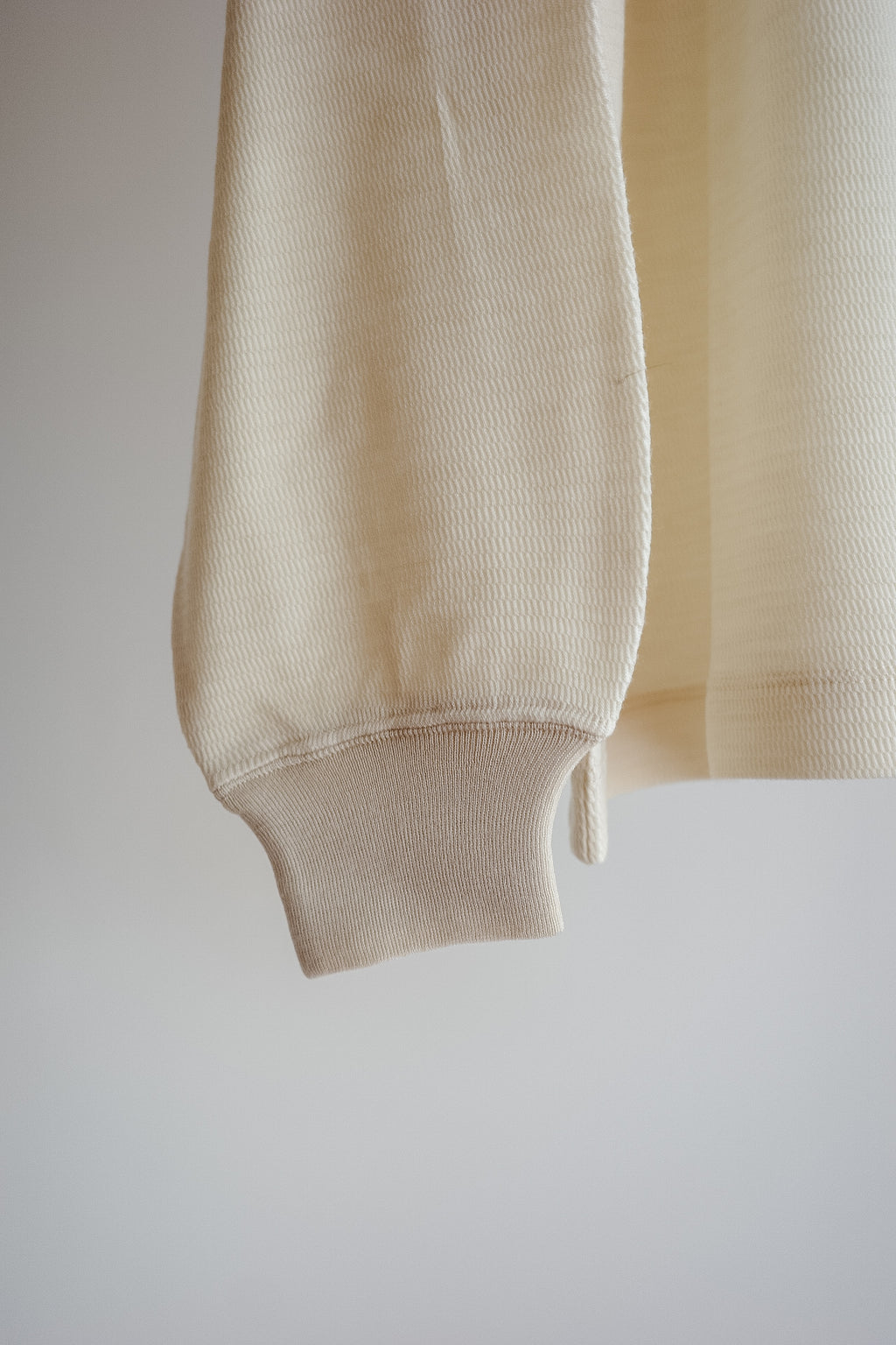 ULTERIOR W/C HONEYCOMB HENLEY-NECK TOP