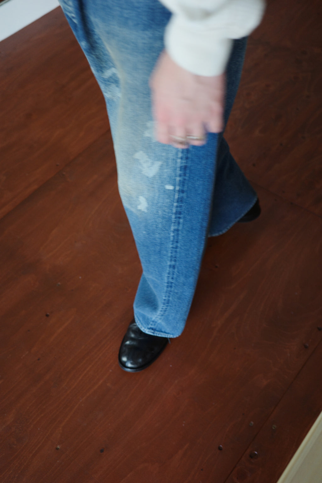 ULTERIOR AGING WASHED SELVEDGE DENIM 5P PANTS