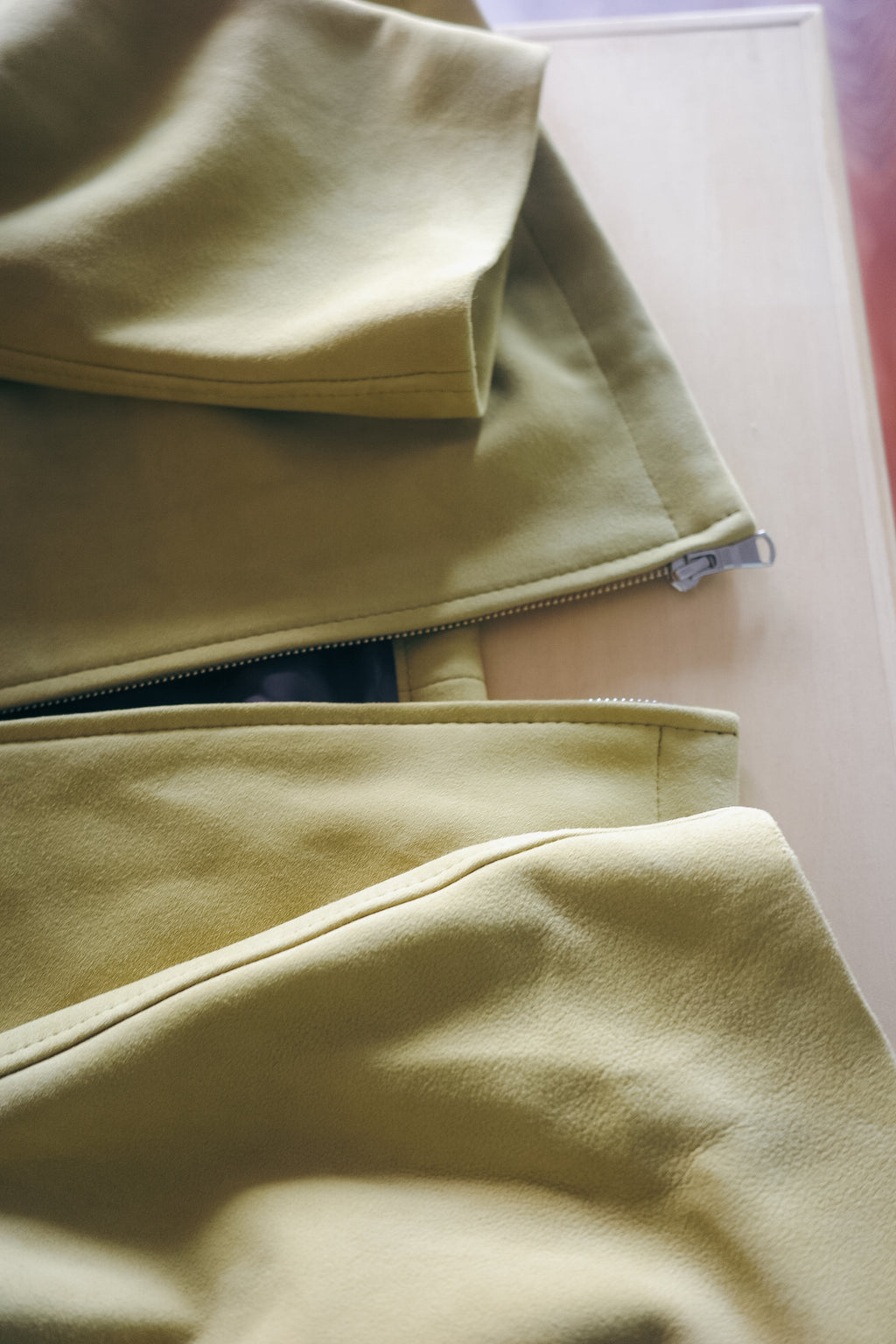ENCOMING LEATHER FRONT ZIP BLOUSON