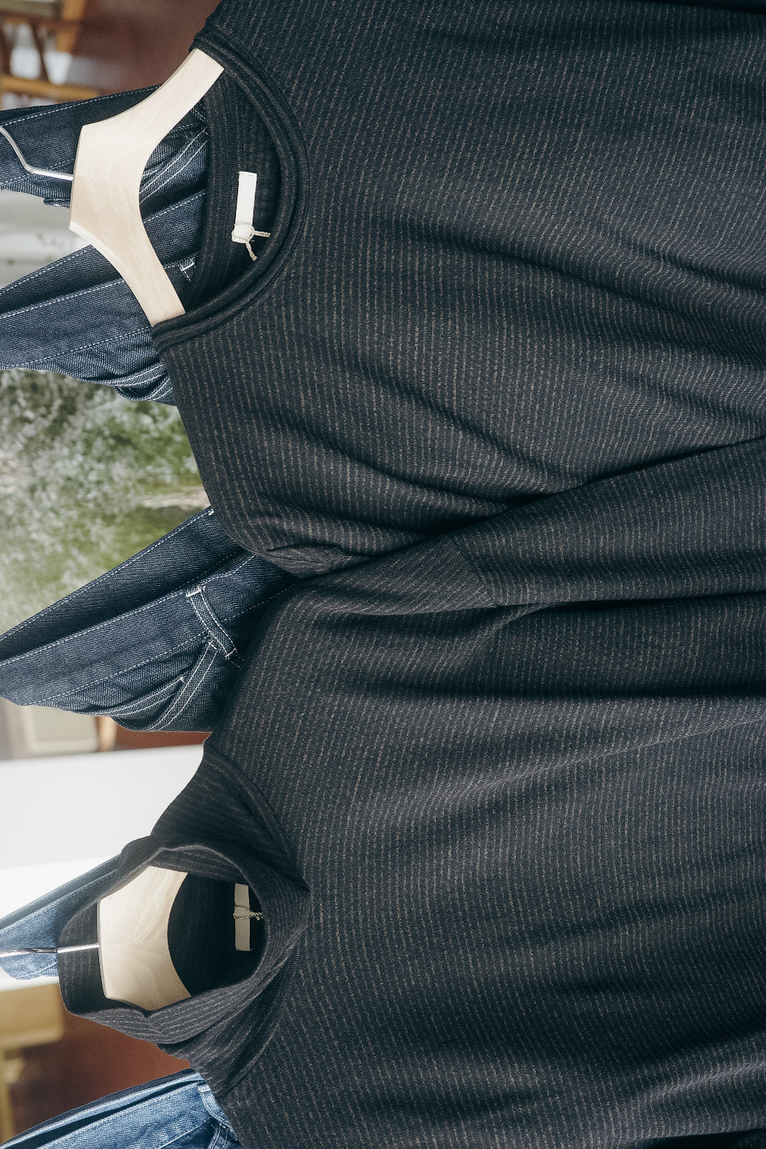 ULTERIOR SUPER FINE WOOL COTTON CUT-OFF P/O (BORDER STRIPE)