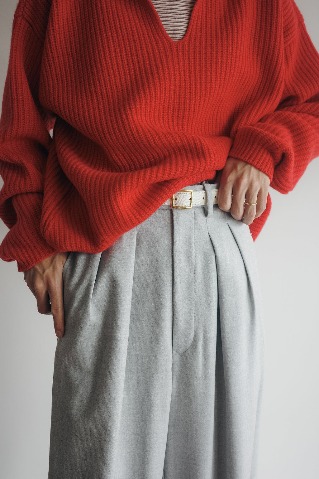 m's braque TUCKED BAGGY PANTS (The BORDER Edit.)