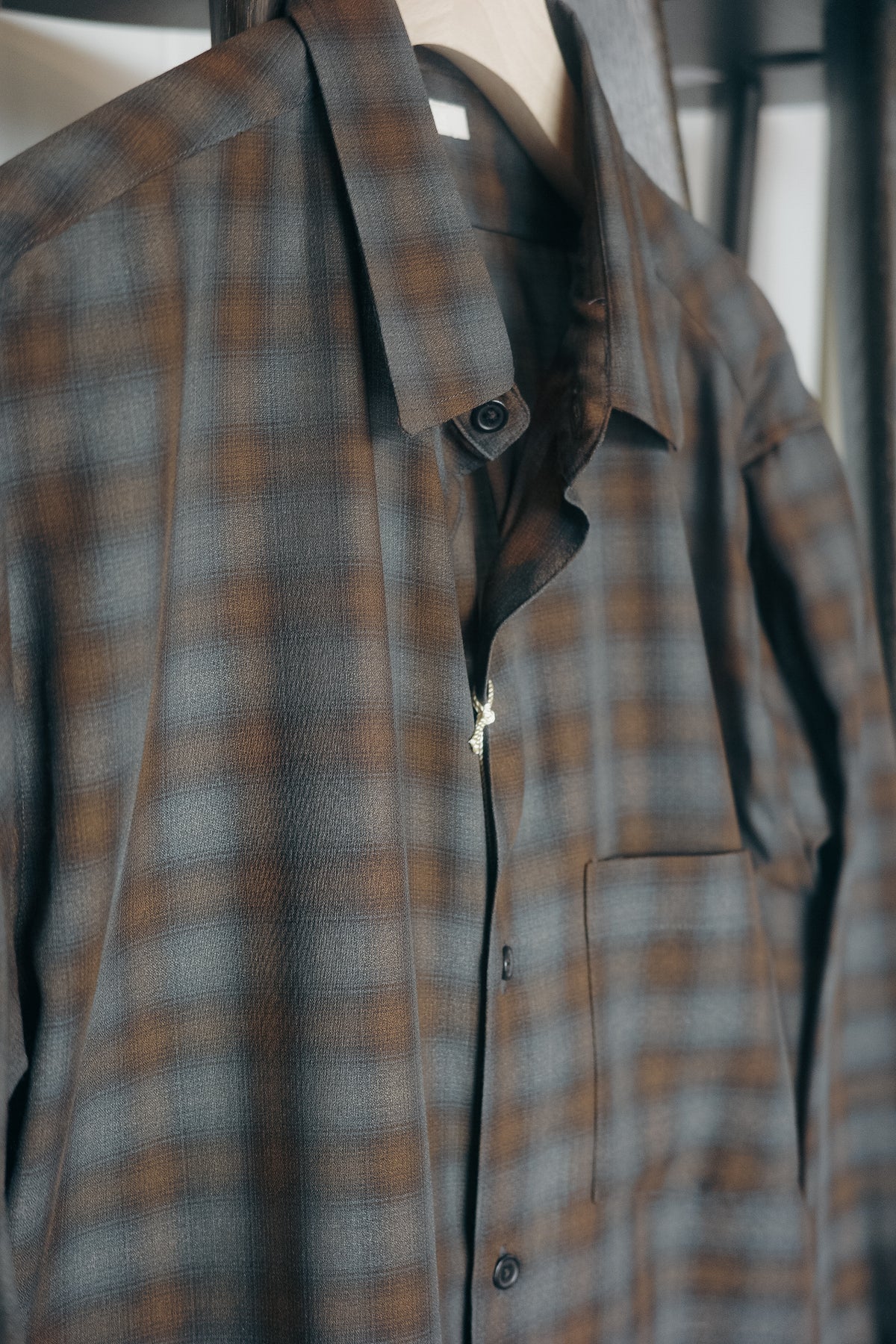 ULTERIOR SUPER LIGHT FADED CHECK SHIRT