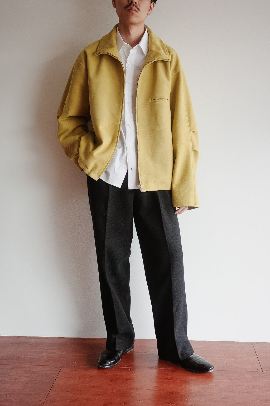 ENCOMING LEATHER FRONT ZIP BLOUSON "Limited"