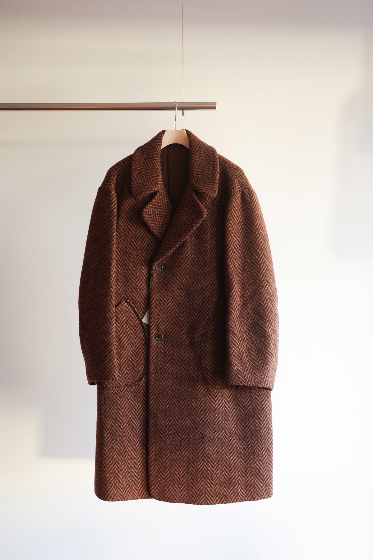 Gorsch Dynamic Herringbone Wool Double Coat