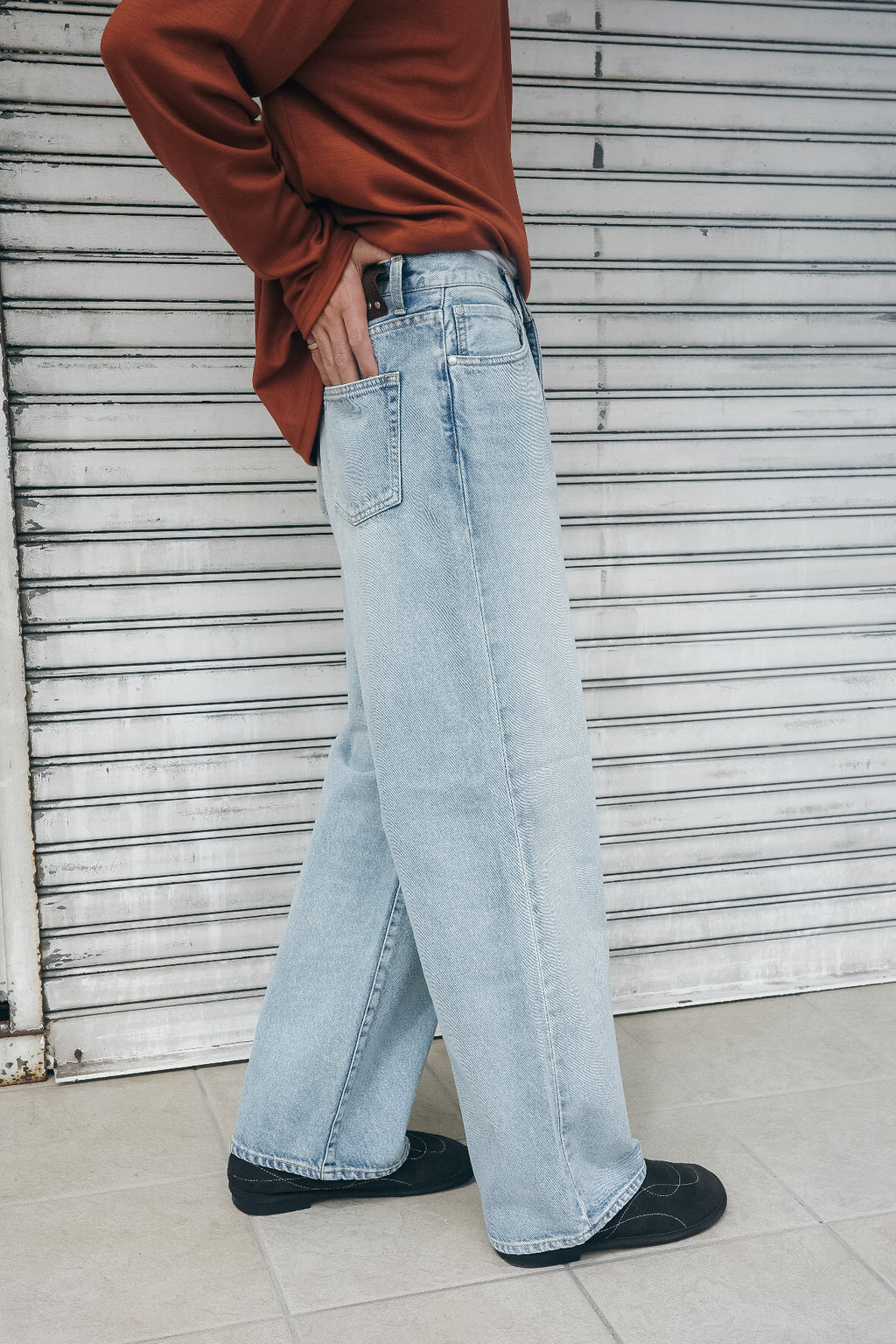 BOHYA BILLIE 5P JEANS -WIDE STRAIGHT- VINTAGE