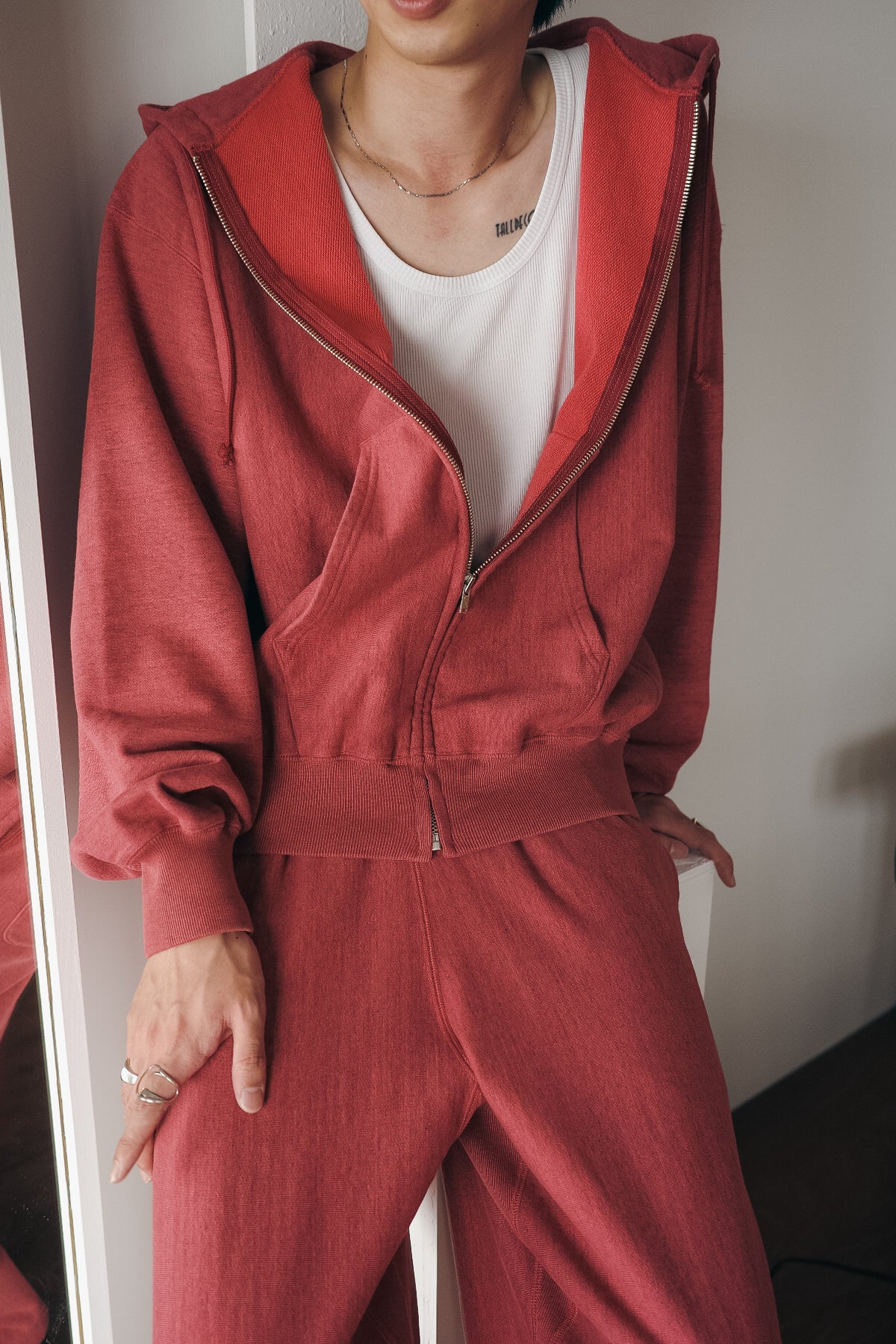 ULTERIOR FADED SILKY TERRY RW ZIP UP PARKA