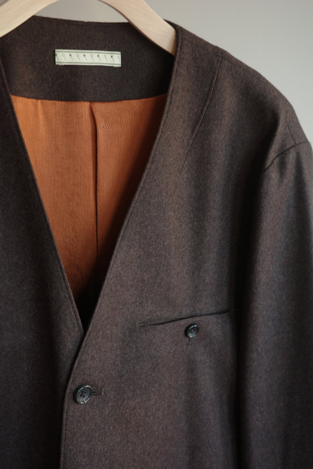 Gorsch Flannel Wool No Collar Jacket